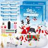 24 Pack Build a Snowman Kit, Snowman Kit Inspiring DIY Christmas Crafts for Kids, Creative Air Dry Clay Modeling Indoor Decorations, Kids Christmas Snowman Crafts Gift for School Winter Party Fun view 1