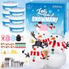 EOBOH 6 Pack Snowman Kit, Christmas Craft DIY for Kids, Build a Snowman Craft Winter Decorations Indoor, Creative Kids Air Dry Clay Modeling Crafts Kit for School Winter Party Activities view 1