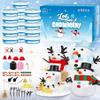 16 Pack Snowman Kit, Build a Snowman Craft Kit for Kids, Christmas Craft Creative Air Dry Clay Modeling Dough Crafts, Enhance Creativity Gifts Christmas Winter School Xmas Creative Supplies Decoration view 1
