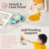 Octopus | Blue, Red | SoftSip Food Pouch Toppper | 2EA + Travel Case | Prevent Spills & Leakage | Protect Child Baby Toddler Mouth | Food Grade Silicone Reusable | Baby Led Weaning | BPA Free view 4