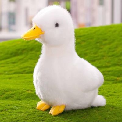 8 Inch Small Yellow Duck Plush Toys Duck Stuffed Toys (White)