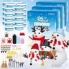 30 Pack Snowman Kit - Build a Snowman Kit DIY Christmas Craft Gifts - Creative Air Dry Clay Modeling Crafts Kit for School Winter Party Activities - Perfect Christmas Activity Gifts for Kids Indoors view 1