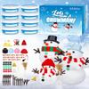 Christmas Craft Kit, 8 Pack Snowman Kit DIY Christmas Ornaments, Build a Snowman Kit Indoor Decorations, Creative Kids Air Dry Modeling Clay, Xmas Activities Snowman Making Kit Toys for Holiday view 1