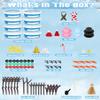 Christmas Craft Kit, 8 Pack Snowman Kit DIY Christmas Ornaments, Build a Snowman Kit Indoor Decorations, Creative Kids Air Dry Modeling Clay, Xmas Activities Snowman Making Kit Toys for Holiday view 2