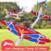 HTLNUZD Foam Plane Glider Hand Airplanes Capacitor Electric Plane Light Inertial EVA Outdoor Aircraft Model1pc view 2