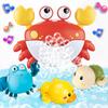 Baby Bath Toys for Toddlers, Crab Bath Bubble Maker with 12 Songs, 3 Pack Wind-up Pool Toys for Kid, Bathtub Toys As Birthday Gift for Boys Girls view 1