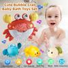 Baby Bath Toys for Toddlers, Crab Bath Bubble Maker with 12 Songs, 3 Pack Wind-up Pool Toys for Kid, Bathtub Toys As Birthday Gift for Boys Girls view 4