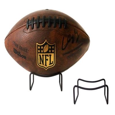 HillSpring Metal Football Display Stand, Base Holder for Basketball, Bowling, Soccer, Volleyball, Rugby and Other Autographed Balls, 2 Pack