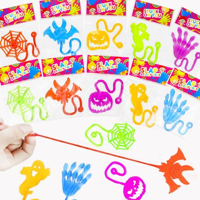 30 PCS Halloween Treats Non Candy for Kids,Sticky Hands Party Favors Goodie Bag Stuffers for Toddlers,Boo Trick or Treat Bags Bucket Basket Fillers,Classroom Prizes Games Activities Stuff for Boy Girl