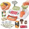 Cash Register 36PCS Supermarket Shop Toys with Electronic Sounds,Working Scanner,Calculator,Credit Card Reader,Play Food and Money Preschool Learning for Girl Boys Kids (Green) view 1