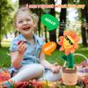 Easfan Dancing Sunflower Singing Talking Shaking Glowing Interactive Toy Repeats What You Say Electric Cute Sunflower Plush Toy Birthday Christmas Festival Gifts for Toddlers Kids,13.5 view 2