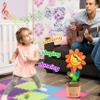 Easfan Dancing Sunflower Singing Talking Shaking Glowing Interactive Toy Repeats What You Say Electric Cute Sunflower Plush Toy Birthday Christmas Festival Gifts for Toddlers Kids,13.5 view 3