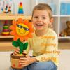 Easfan Dancing Sunflower Singing Talking Shaking Glowing Interactive Toy Repeats What You Say Electric Cute Sunflower Plush Toy Birthday Christmas Festival Gifts for Toddlers Kids,13.5 view 4