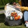 Hello Pumpkin Carseat Cover for Baby Oil Paint Texture Pumpkin Orange Fall Covers for Breastfeeding Breathable Car Seat Stroller Combos Cover Infant Carseat Canopy,Newborn Shopping Cart Covers view 4