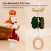 Little Big Friends Wooden Baby Activity Gym  Montessori Play Gym for Babies | Encourages Motor Skills & Sensory Development | Includes Crinkle Fabrics, Wooden Chimes & Hanging Toys  Forest view 3