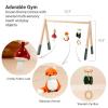 Little Big Friends Wooden Baby Activity Gym  Montessori Play Gym for Babies | Encourages Motor Skills & Sensory Development | Includes Crinkle Fabrics, Wooden Chimes & Hanging Toys  Forest view 4