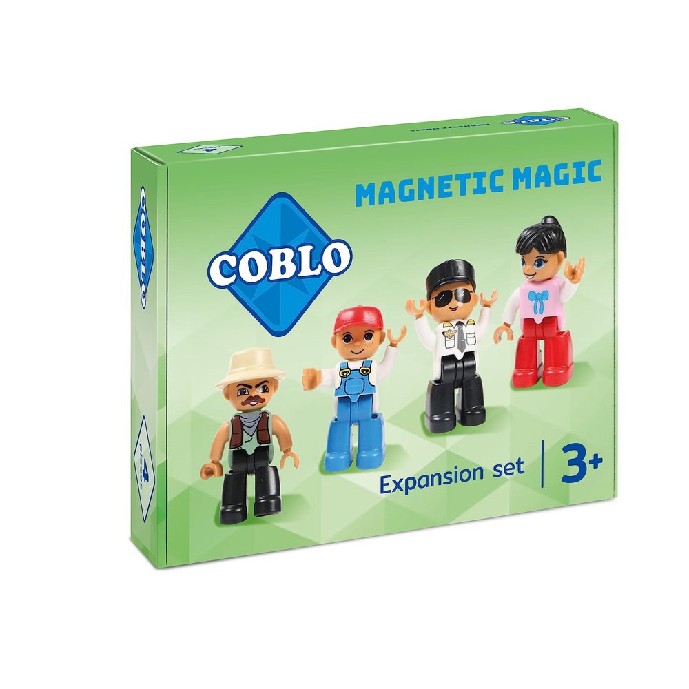 Coblo Extensions - Little Magnetic Figures for Building Blocks - Educational Toys - Creativity & Imagination - Gift Idea - 4 Pieces