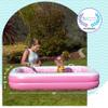 2-in-1 Inflatable Kiddie Pool, 65"x39"x10" (5'5") Soft Cushioned Floor, Handles, Drain, Shallow Rectangular Blowup Swimming Pool for Kids Age 2+ Toddler Ball Pit, Small Adult Backyard Tanning Pool view 2