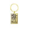 Axmerdal Tarot Cards Keychains with Chain Necklace Pendant Stainless Steel Vintage Astrology Divination Magic Amulet Wiccan Keyring (Gold-The High PriestessII) view 1