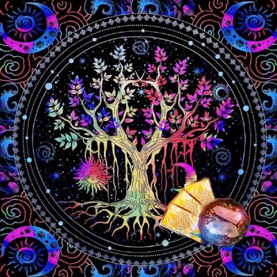 50x50/60x60/75x75cm Tarot Tablecloth Mat Geometric Divinations Table Cloth Board Game Oracles Card Pad Rune Support Mat