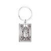 Axmerdal Tarot Cards Keychains with Chain Necklace Pendant Stainless Steel Vintage Astrology Divination Magic Amulet Wiccan Keyring (Silver-The HierophantV) view 1