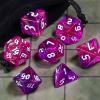 CiaraQ DND Polyhedral Dice Set for Dungeons and Dragons RPG MTG Role Playing Table Games-with 1 Dice Pouch (Purple + Red + Glitter) view 4