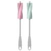 2 Pcs Baby Bottle Brush Set, Silicone & Pp Pacifier Cleaning Brush with Anti-Slip Handle, Long Handle for Deep Cleaning, Assorted Colors, 12.2 Inch view 1