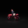 1:43 Scale Miniatures Figurine Hand Painted Tiny People Resin Diorama Figures Action Figure Scene Props for Cars Vehicles (Motorcycle Girl Face Painted) view 1