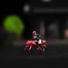 1:43 Scale Miniatures Figurine Hand Painted Tiny People Resin Diorama Figures Action Figure Scene Props for Cars Vehicles (Motorcycle Girl Face Painted) view 4