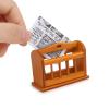 Miniature Magazine Paper Rack with Newpaper 1:12 Furniture for Dollhouse Books Newspaper Shelf Wooden Rack Living Room Accessories Decoration Ornaments (Brown) view 1
