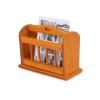 Miniature Magazine Paper Rack with Newpaper 1:12 Furniture for Dollhouse Books Newspaper Shelf Wooden Rack Living Room Accessories Decoration Ornaments (Brown) view 2