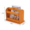 Miniature Magazine Paper Rack with Newpaper 1:12 Furniture for Dollhouse Books Newspaper Shelf Wooden Rack Living Room Accessories Decoration Ornaments (Brown) view 4