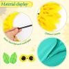 5pcs Sunflower Halloween Costumes for Women Cosplay Green Bodysuit Skirt Yellow Hood Headpiece Glasses Leaf Glove Accessory view 3