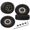 RCMYou RC Full Brass 1.2 Inch Beadlock Wheel Rim & Wheels Tires for 1/18 1/24 Trx4m SCX24 FCX24 RC Crawler Car,4PCS (1.2 Inches) Wheel Rim & Wheels Tires view 1