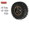 RCMYou RC Full Brass 1.2 Inch Beadlock Wheel Rim & Wheels Tires for 1/18 1/24 Trx4m SCX24 FCX24 RC Crawler Car,4PCS (1.2 Inches) Wheel Rim & Wheels Tires view 2