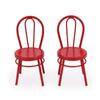 2Pcs Miniature Bistro Chair 1:12 Scale Furniture Miniature Metal Chairs Dollhouse Soldier Accessories Model Artificial Home Iron Dinning Chair Fairy Garden Building Scene Ornaments (Red) view 4