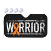 Kidney Cancer Warrior Aweareness Ribbon Foldable Car Windshield Sunshade Blocks Heat and Sun Glare Uv Rays view 1