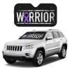 Stomach Cancer Warrior Aweareness Ribbon Foldable Car Windshield Sunshade Blocks Heat and Sun Glare Uv Rays view 3