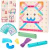 EZVYAO Wooden Montessori Toy for Toddlers, Letter Number Construction Set Pegboard Puzzle Stacking Blocks, Preschool Learning ABC Shape Educational Toys for Kids Boys Girls view 1