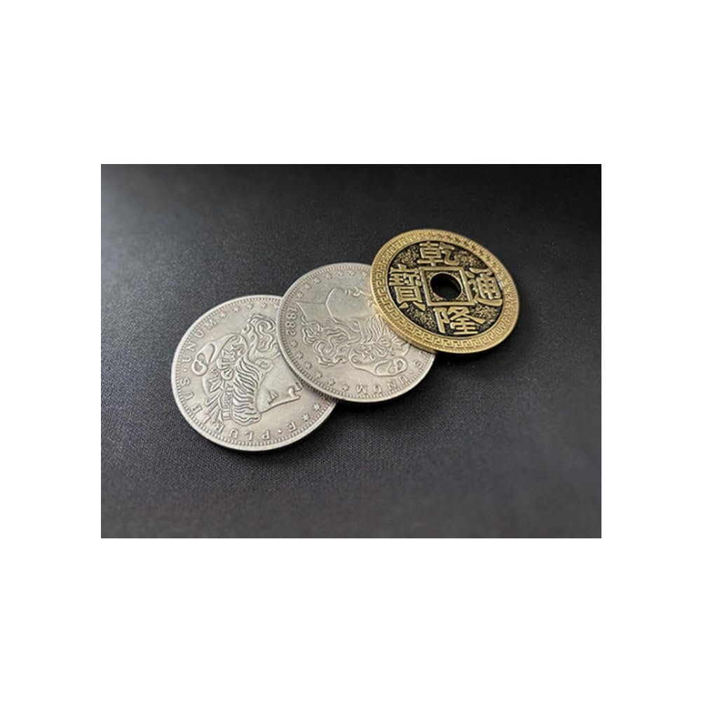 blue-ther Digital Dissolve (Morgan Version) Magic Tricks Coin Visually Change Magician Close Up Illusions Mentalism Props