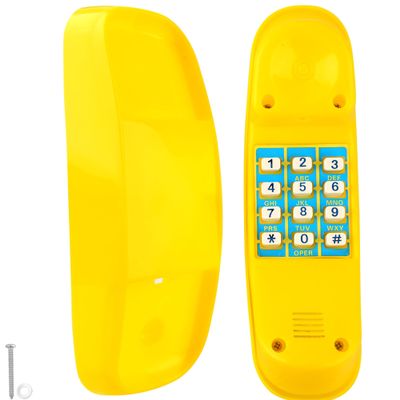 Haconba Swingset Phone Toys Playground Treehouse Phone Pretend Telephone Toy with Numeric Key for Kids Outdoor Playground Treehouse Jungle Gym Accessories (Yellow)