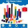 Libima 500 Pieces Math Cubes Set Learning Linking Manipulative Educational Cube Stem Connecting Cube Number Counting Cubes Blocks view 2