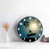 OTKU 30cm Silent Wall Clock Retro Car Flying On Ballons Silent Sweep Clock for Nursery Kids Room Driving with Full Moon Decorative Surreal Designer Clock for Modern Home Decor view 2