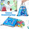 Zhanmai 140 Pcs Science Party Favors Include 12 Keychain 18 Mini Notebooks 50 Science Stickers 12 Bracelets 12 Science Name Badge 12 Drawstring Bags 12 Bendable Pencils 12 Button Pins for Kids Party view 4