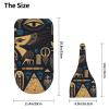 Newborn Swaddle Set Baby Receiving Blanket Infant Beanie Hat for Boys Girls, Egyptian Symbols Hieroglyphs Mascots vintage view 4
