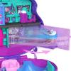 Polly Pocket Monster High Playset with 3 Micro Dolls & 10 Accessories, Opens to High School, Collectible Travel Toy with Storage view 3