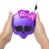 Polly Pocket Monster High Playset with 3 Micro Dolls & 10 Accessories, Opens to High School, Collectible Travel Toy with Storage view 4