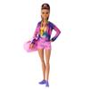 Barbie Gymnastics Doll & Accessories, Playset with Brunette Fashion Doll, C-Clip for Flipping Action, Balance Beam, Warm-Up Suit & More view 4