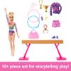 Barbie Gymnastics Doll & Accessories, Playset with Blonde Fashion Doll, C-Clip for Flipping Action, Balance Beam, Warm-Up Suit & More view 2