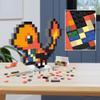 Mega Pokmon Glumanda HTH76 - Buildable Retro Pixel Art Figure with Wall Mount Base for Adult Builders and Collectors view 2